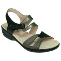 Bay black/pewter leather by Comfort Leisure