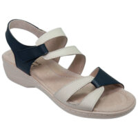 Bay navy/beige leather by Comfort Leisure